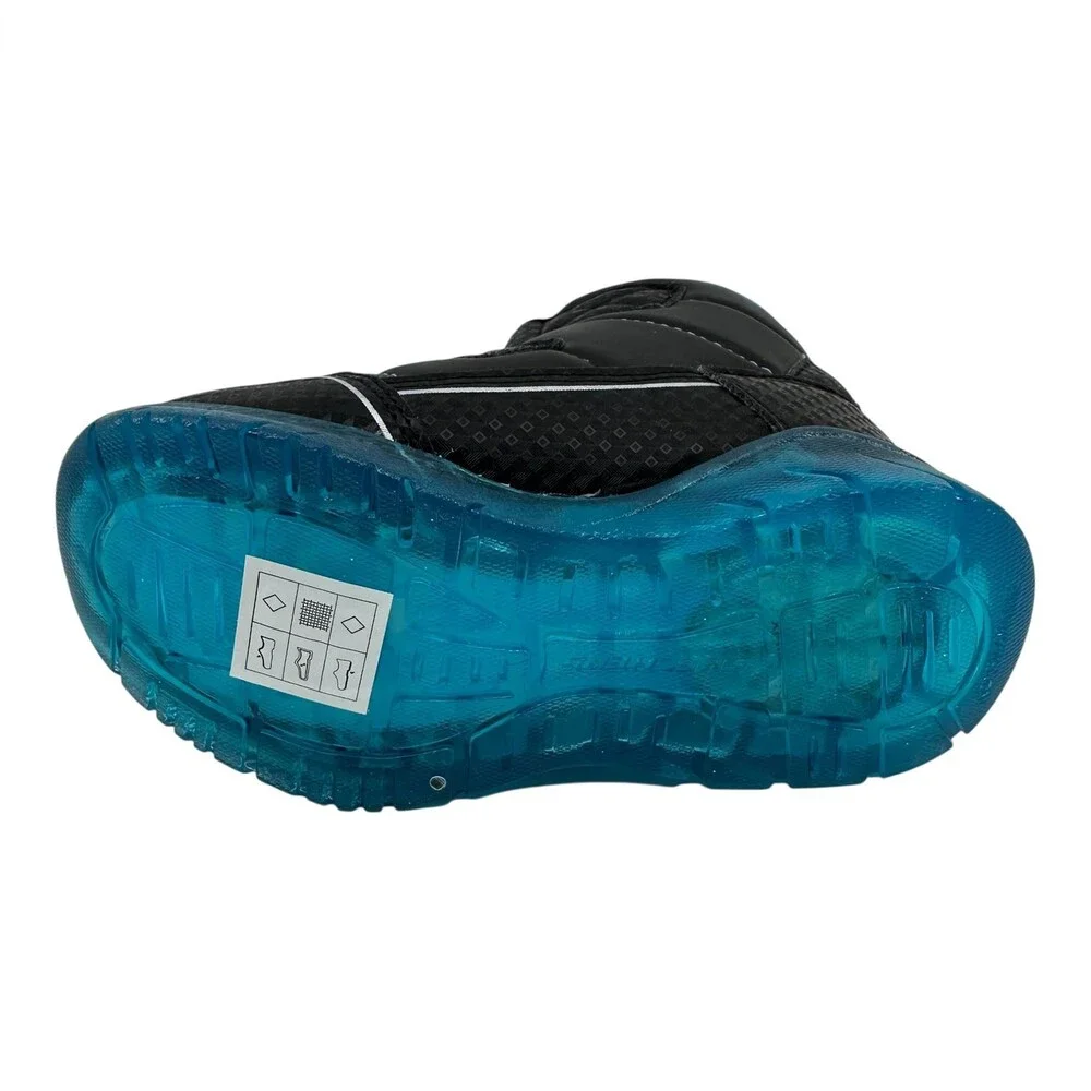 Skechers S Lights Illumi Brights Mini Chill Black Blue Toddler Size 8 Sneaker